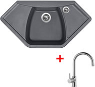 Sinks Naiky 980 Titanium + Vitalia - Kitchen Sink and Tap Set