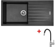 Sinks Perfecto 1000 Metalblack + Flexia - Kitchen Sink and Tap Set