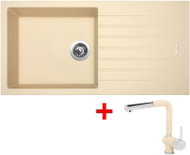 Sinks Perfecto 1000 Sahara + Mix 3 P GR - Kitchen Sink and Tap Set