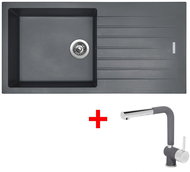 Sinks Perfecto 1000 Titanium + Mix 3 P GR - Kitchen Sink and Tap Set