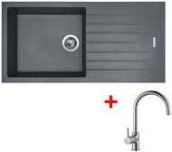 Sinks Perfecto 1000 Titanium + Vitalia - Kitchen Sink and Tap Set