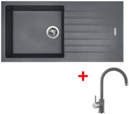 Sinks Perfecto 1000 Titanium + Vitalia GR - Kitchen Sink and Tap Set