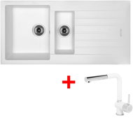 Sinks Perfecto 1000.1 Milk + Mix 3 P GR - Set dřezu a baterie