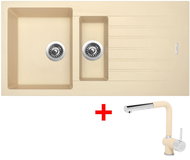 Sinks Perfecto 1000.1 Sahara + Mix 3 P GR - Kitchen Sink and Tap Set