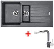 Sinks Perfecto 1000.1 Titanium + Mix 3 P GR - Kitchen Sink and Tap Set