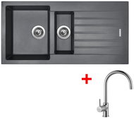 Sinks Perfecto 1000.1 Titanium + Vitalia - Kitchen Sink and Tap Set