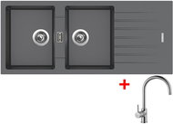 Sinks Perfecto 1160 Duo Titanium + Vitalia - Kitchen Sink and Tap Set