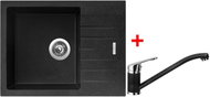 Sinks Perfecto 650 Granblack + Pronto GR - Set dřezu a baterie