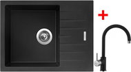 Sinks Perfecto 650 Metalblack + Vitalia GR - Kitchen Sink and Tap Set
