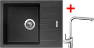 Sinks Perfecto 650 Pureblack + Elka - Set dřezu a baterie