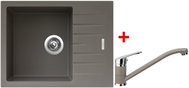 Sinks Perfecto 650 Truffle + Pronto GR - Kitchen Sink and Tap Set