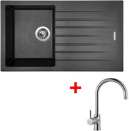 Sinks Perfecto 860 Metalblack + Vitalia - Kitchen Sink and Tap Set
