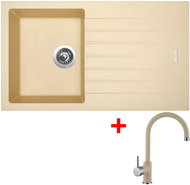 Sinks Perfecto 860 Sahara + Vitalia GR - Kitchen Sink and Tap Set