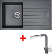 Sinks Perfecto 860 Titanium + Mix 3 P GR - Kitchen Sink and Tap Set