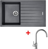 Sinks Perfecto 860 Titanium + Vitalia - Kitchen Sink and Tap Set