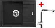 Sinks Rapid 580 Granblack + Elka - Kitchen Sink and Tap Set