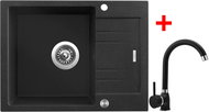 Sinks Rapid 580 XC Granblack + Polo GR - Kitchen Sink and Tap Set