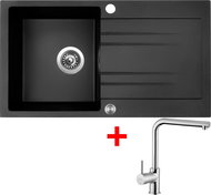 Sinks Rapid 780 XC Granblack + Elka - Kitchen Sink and Tap Set
