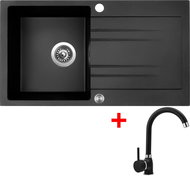Sinks Rapid 780 XC Granblack + Polo GR - Kitchen Sink and Tap Set