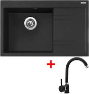 Sinks Rim 780 L Granblack + Polo GR - Kitchen Sink and Tap Set