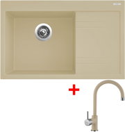 Sinks Rim 780 L Sahara + Vitalia GR - Kitchen Sink and Tap Set
