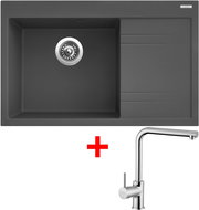Sinks Rim 780 L Titanium + Elka - Kitchen Sink and Tap Set