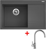 Sinks Rim 780 L Titanium + Vitalia - Kitchen Sink and Tap Set