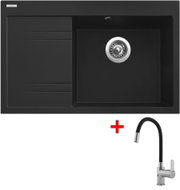 Sinks Rim 780 P Metalblack + Flexia - Kitchen Sink and Tap Set