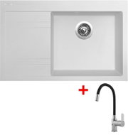 Sinks Rim 780 P Milk + Flexia - Kitchen Sink and Tap Set