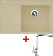 Sinks Rim 780 P Sahara + Elka - Kitchen Sink and Tap Set