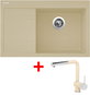 Kitchen Sink and Tap Set Sinks Rim 780 P Sahara + Mix 3 P GR - Set dřezu a baterie