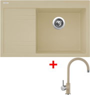 Sinks Rim 780 P Sahara + Vitalia GR - Kitchen Sink and Tap Set