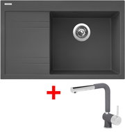 Sinks Rim 780 P Titanium + Mix 3 P GR - Kitchen Sink and Tap Set