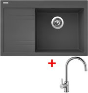 Sinks Rim 780 P Titanium + Vitalia - Kitchen Sink and Tap Set