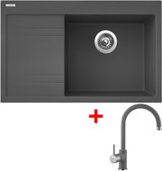 Sinks Rim 780 P Titanium + Vitalia GR - Kitchen Sink and Tap Set