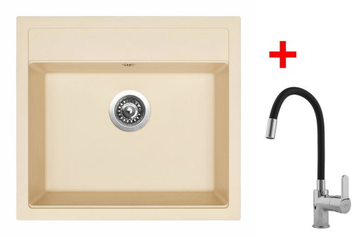 Sinks Solo 560 Sahara + Flexia - Kitchen Sink and Tap Set - Main image