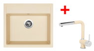 Sinks Solo 560 Sahara + Mix 3 P GR - Kitchen Sink and Tap Set