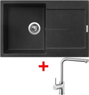 Sinks Ultima 790 Granblack + Elka - Kitchen Sink and Tap Set