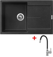 Sinks Ultima 790 Granblack + Flexia - Kitchen Sink and Tap Set