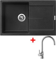 Sinks Ultima 790 Granblack + Vitalia - Kitchen Sink and Tap Set