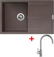 Sinks Ultima 790 Marone + Vitalia - Kitchen Sink and Tap Set