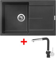 Sinks Ultima 790 Metalblack + Mix 3 P GR - Kitchen Sink and Tap Set