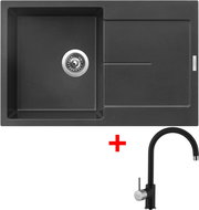 Sinks Ultima 790 Metalblack + Vitalia GR - Kitchen Sink and Tap Set