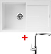 Sinks Ultima 790 Milk + Elka - Kitchen Sink and Tap Set