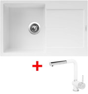 Sinks Ultima 790 Milk + Mix 3 P GR - Kitchen Sink and Tap Set