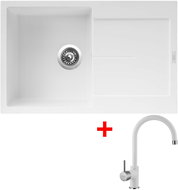 Sinks Ultima 790 Milk + Vitalia GR - Kitchen Sink and Tap Set