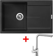 Sinks Ultima 790 Pureblack + Elka - Kitchen Sink and Tap Set