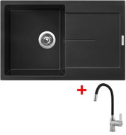 Sinks Ultima 790 Pureblack + Flexia - Kitchen Sink and Tap Set