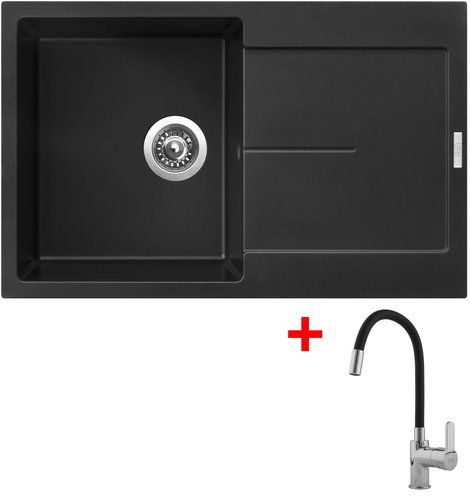 Sinks Ultima 790 Pureblack + Flexia - Set dřezu a baterie - Hlavní obrázek