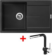 Sinks Ultima 790 Pureblack + Mix 3 P GR - Kitchen Sink and Tap Set